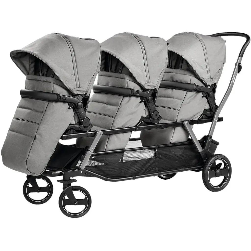 Коляска Peg-Perego Triplette для трійні сіра - фото 3