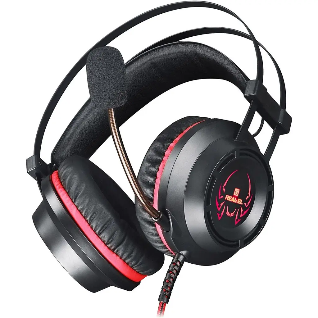 Ігрові навушники REAL-EL GDX-7450 Black/Red (EL124100039) [112552] - фото 3