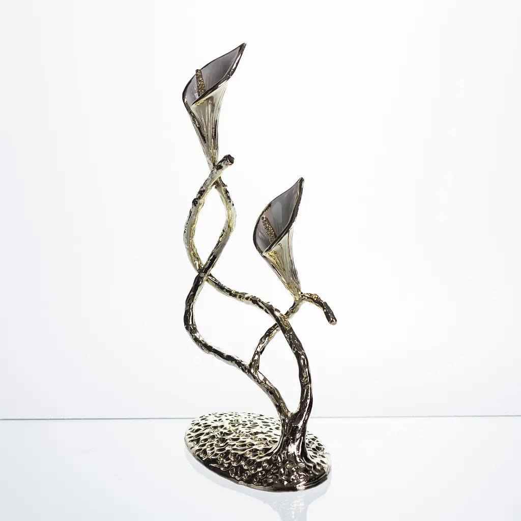 Декоративна фігурка Yiwu Calla Lilies 14х8х25 см металева статуетка колекційна для дому квітка калли декор на камін HP-7-19 - фото 8
