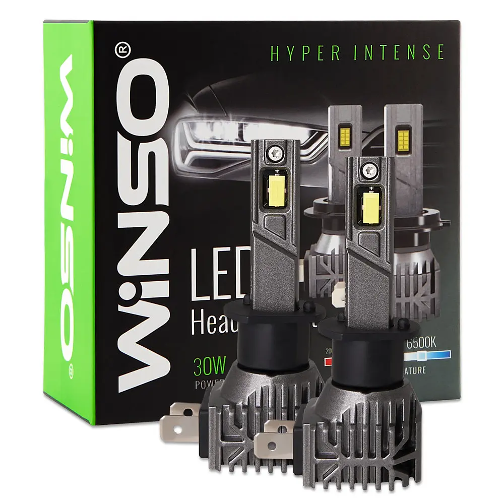 Автолампа Winso LED H1 12/24V 30Вт 3000Лм 6500K CSP3570 2 шт. (793100) - фото 4