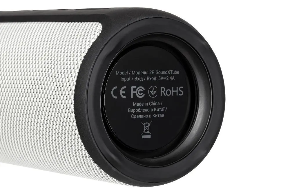 Акустична система 2E SoundXTube TWS MP3 Wireless Waterproof Grey (2E-BSSXTWGY) - фото 2