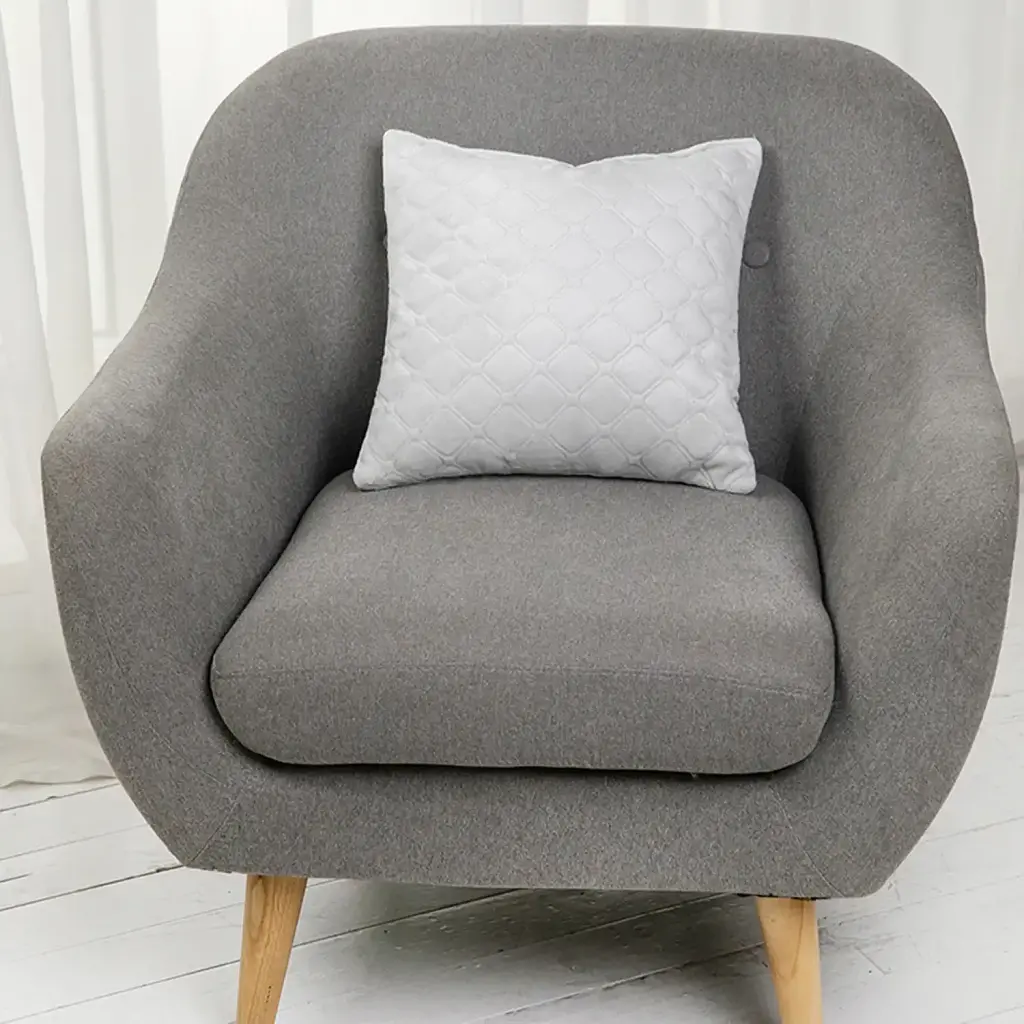 Подушка декоративная ТЕП VELOUR 40x40 см светло-серая - фото 4