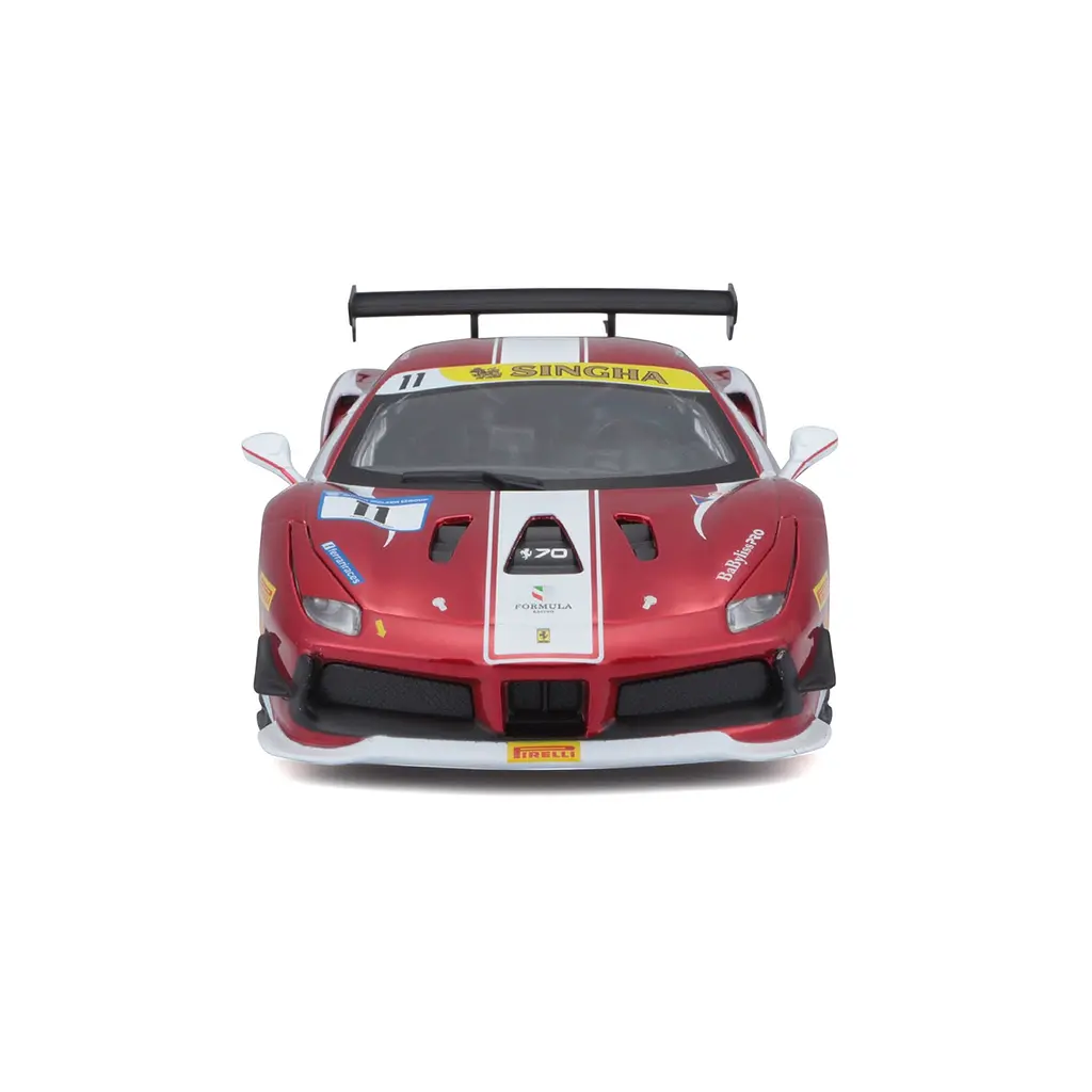 Автомодель Bburago Ferrari 488 Challenge 1:24 червоно-чорна (18-26308) - фото 2