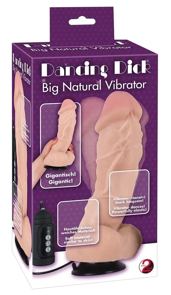 Вібратор You2Toys Dancing Dick Big Natural Vibrator 22 см тілесний - фото 2