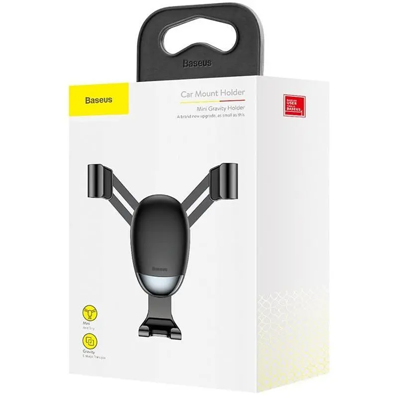 Автомобільний утримувач холдер Baseus Xiaomini Gravity Holder SUYL-G01 Black - фото 5