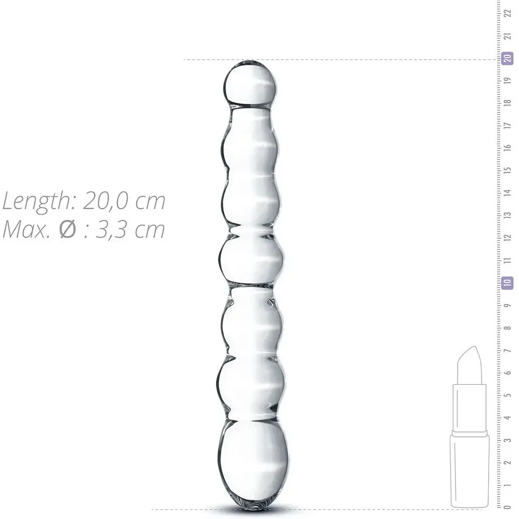 Скляний дилдо у вигляді намистин Gildo Glass Dildo No. 19 - фото 4