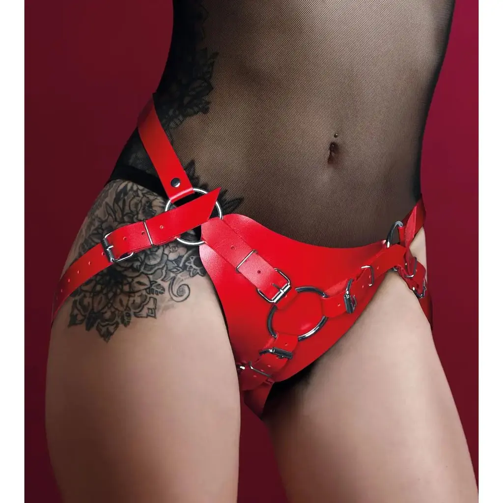 Труси для страпона Feral Feelings Strap-on Harness Red - фото 3