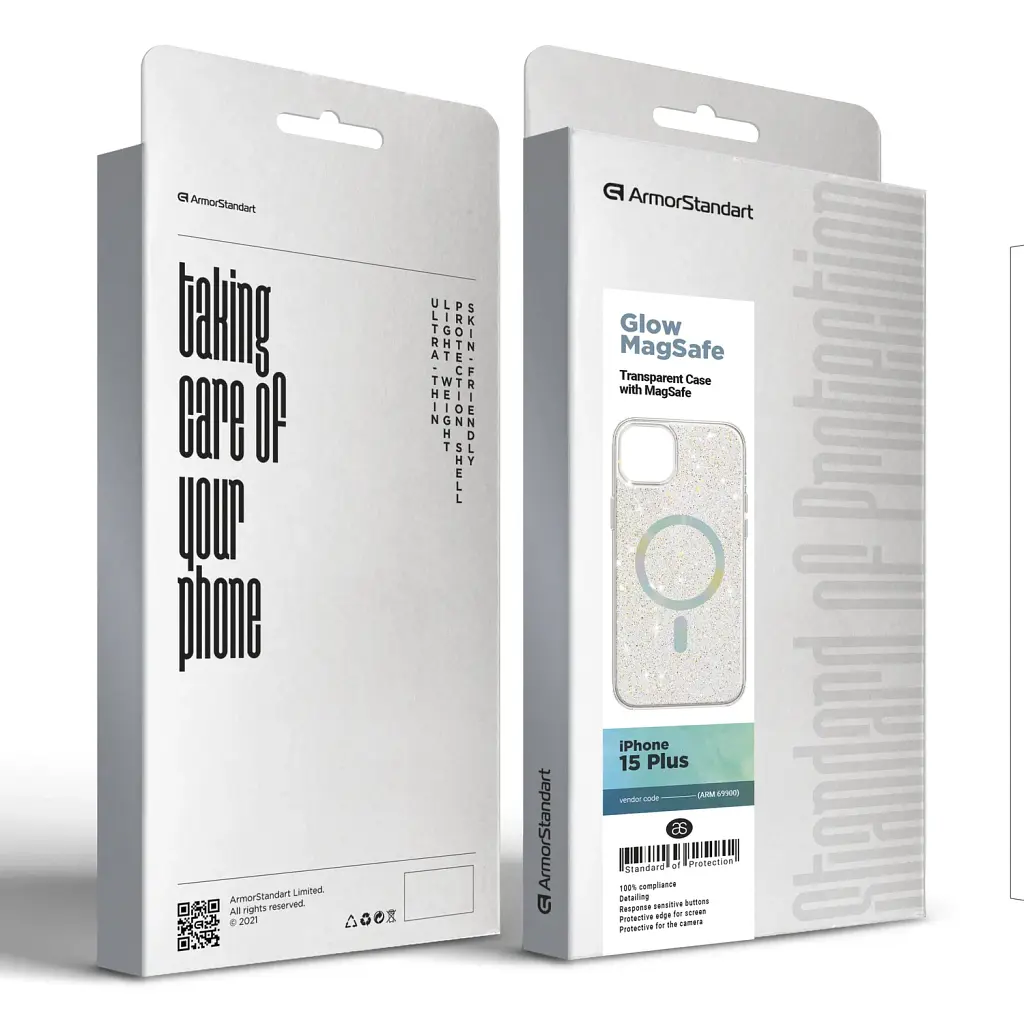 Чохол ArmorStandart Glow Magsafe для Apple iPhone 15 Plus Transparent - фото 6