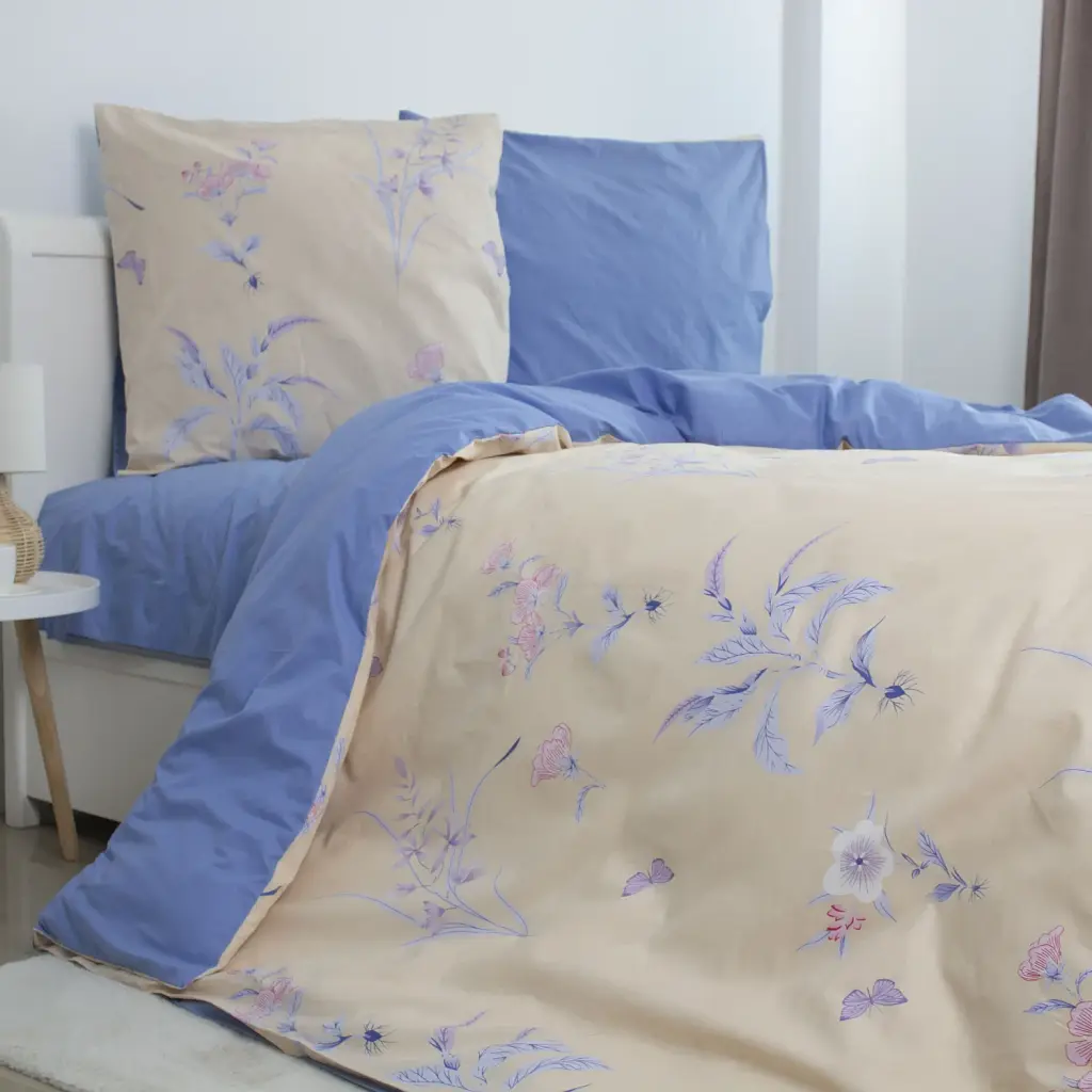 Комплект постільної білизни ТЕП Soft Dreams Квітуча Магія сімейний 70x70 помаранчевий - фото 4