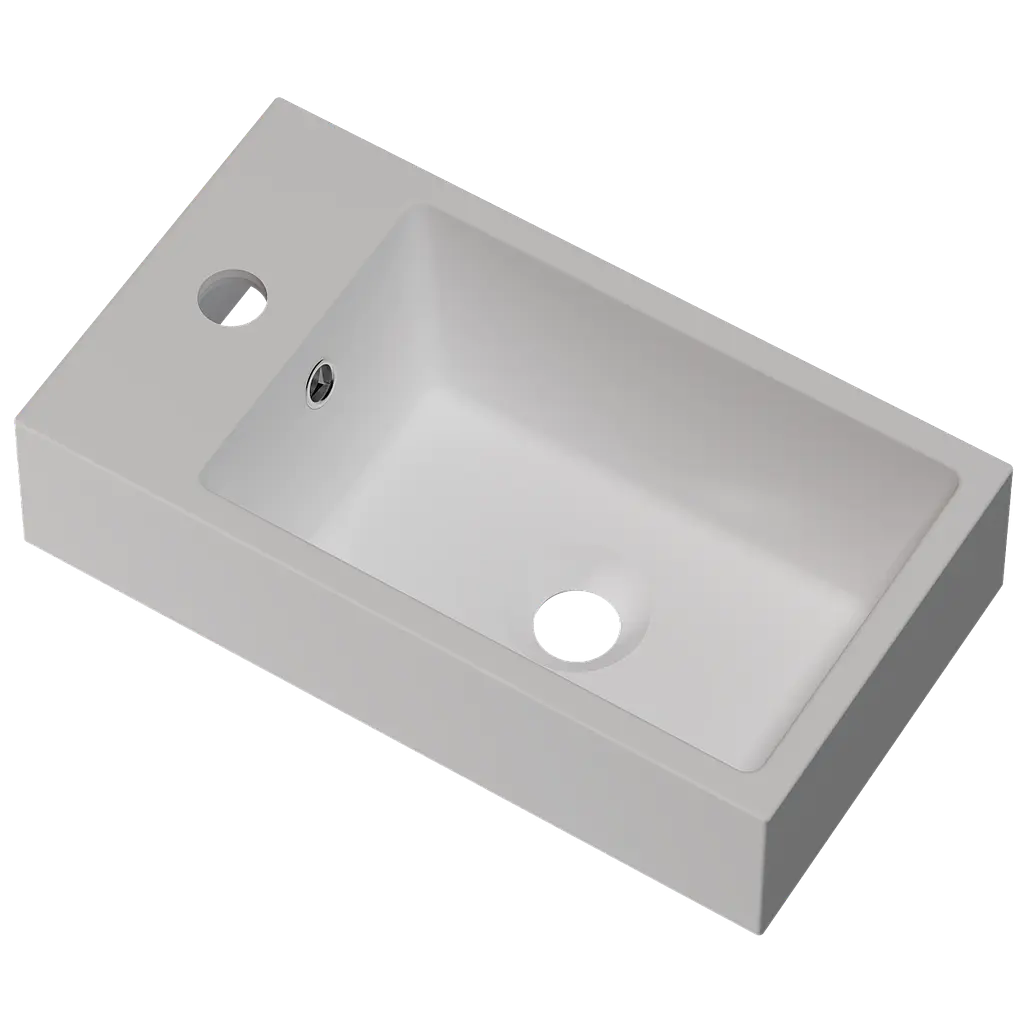 Раковина матова накладна Amidicon Mini 45 450x250 з литого каменю MINI_45_MAT, Білий матовий - фото 2