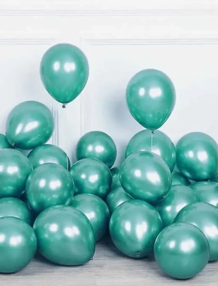 Кулька повітряна латексна 30 см (50) металік зелений, IDEA7-DL-031 - фото 2