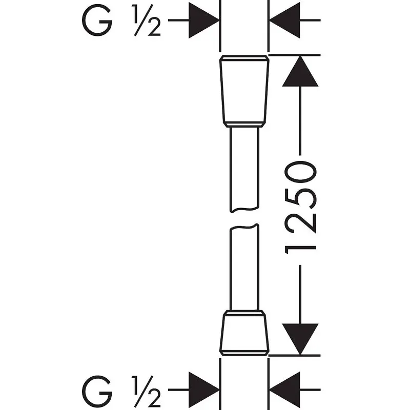 Шланг для душу Hansgrohe Isiflex`B 1.25 м Brushed Black 28272340, Шліфований чорний хром - фото 2