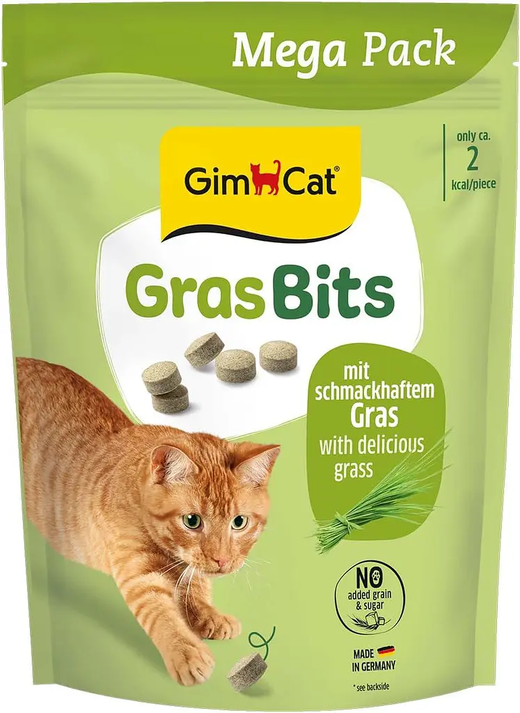 Вітамізовані пігулки для кішок GimCat Gras Bits ДжимКет трав'яні кульки 425 г (G-427270)