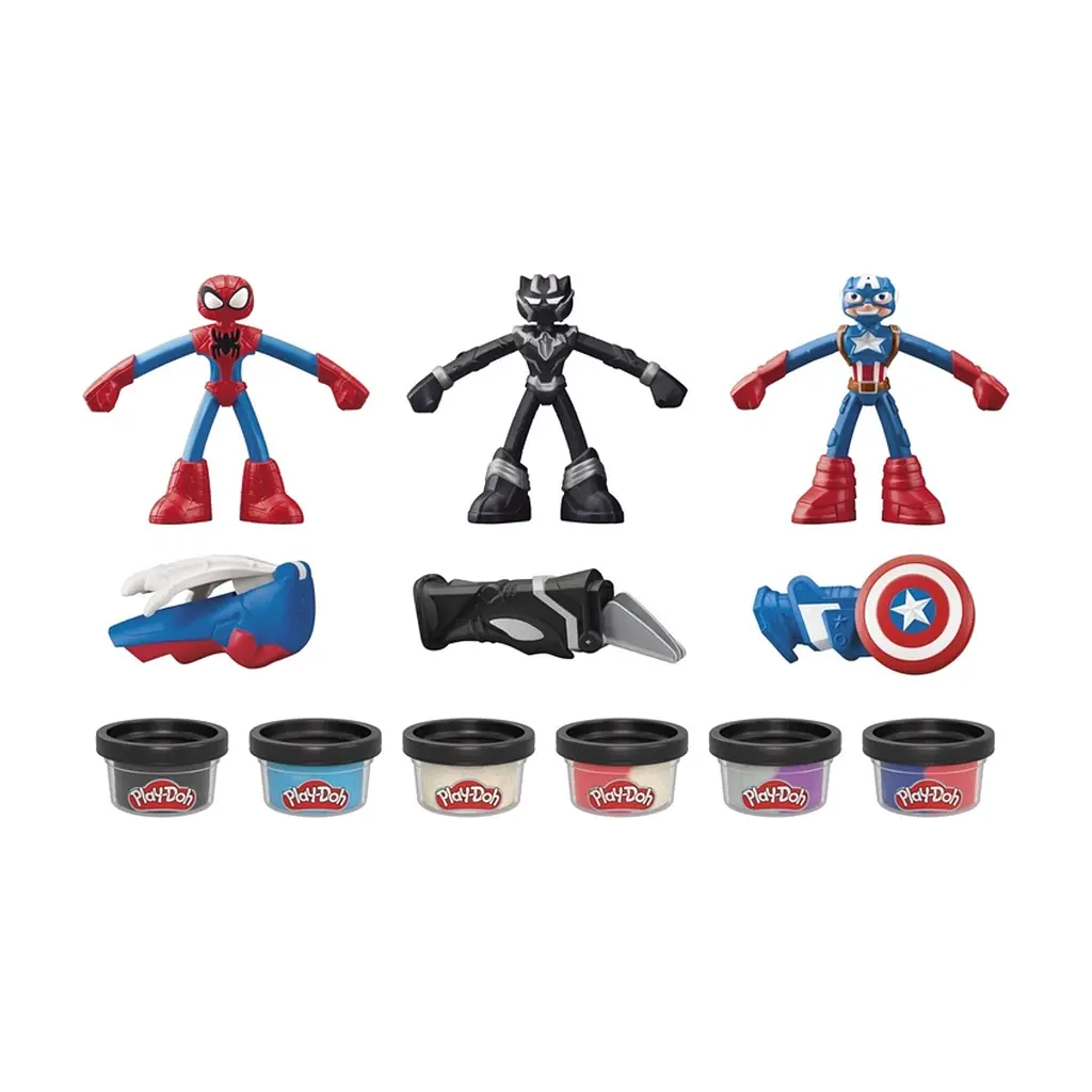 Набір для творчості Hasbro Play-Doh Marvel Пригоди героїв з масою для ліплення (G0333) - фото 4