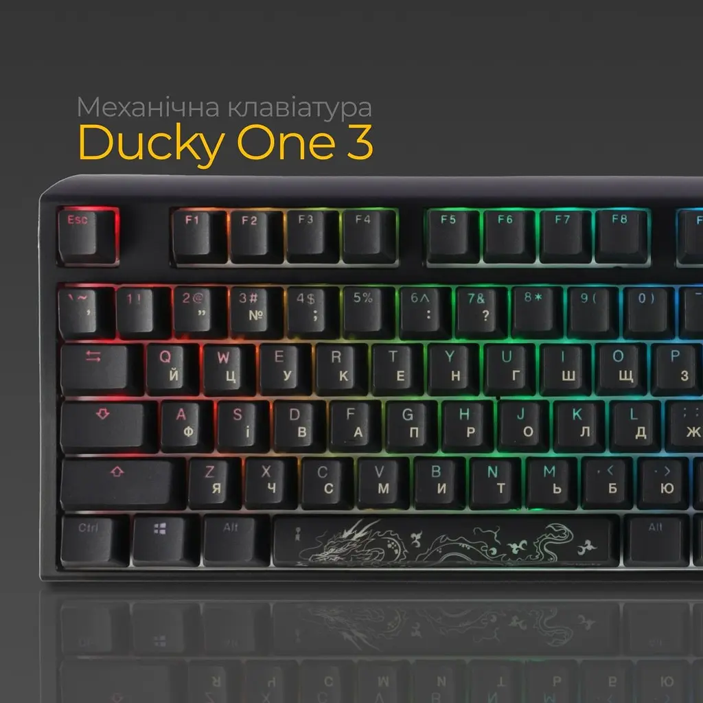 Клавиатура Ducky One 3 Cherry MX Red RGB Black DKON2108ST-RUAPXCLAWSC1 UA [126067] - фото 4