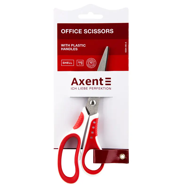 Ножиці Axent Shell 18 см біло-червоні (6304-06-A) - фото 3