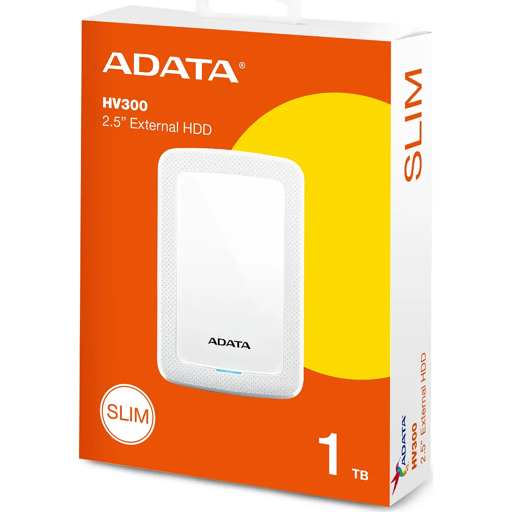 Внешний жесткий диск Adata DashDrive Durable HV300 1TB White [AHV300-1TU31-CWH] [118120] - фото 6