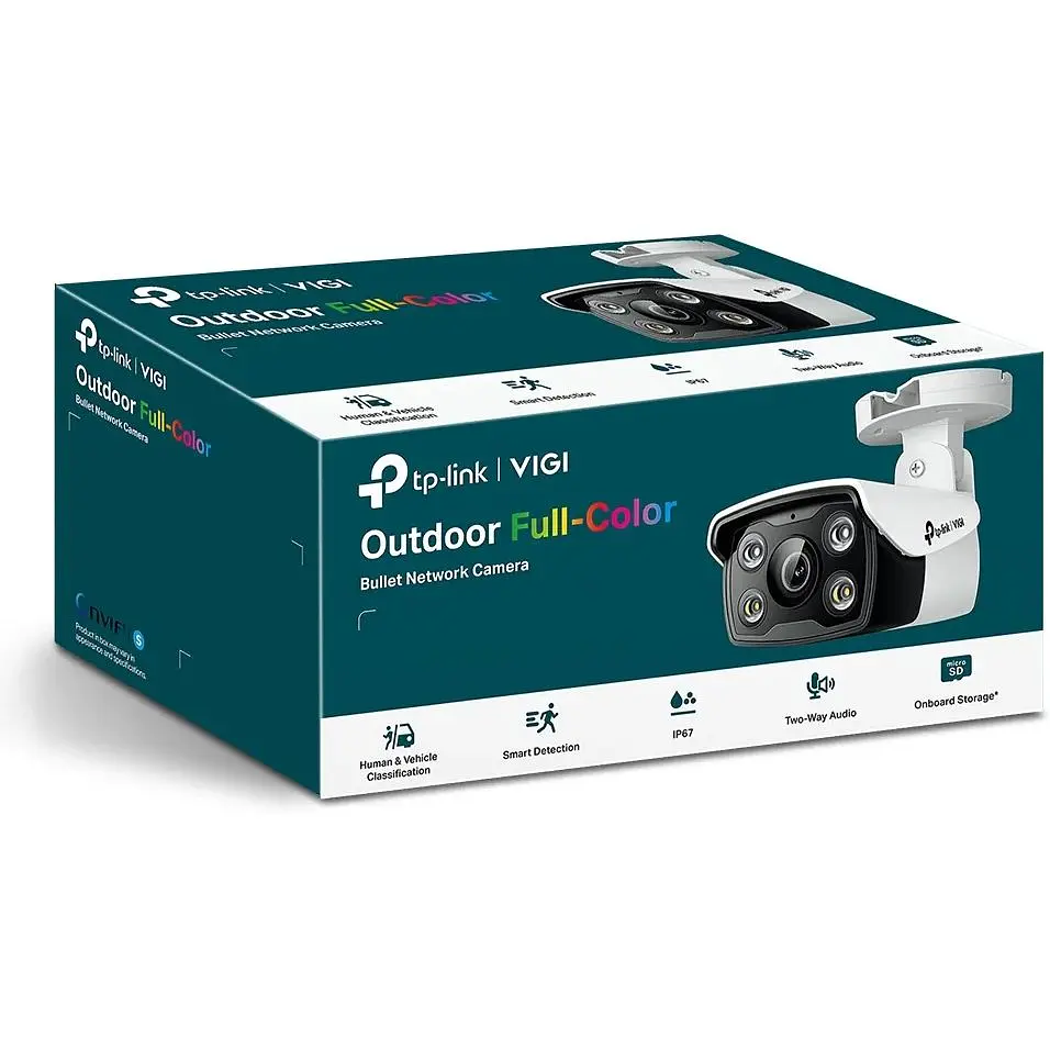 IP-камера TP-Link VIGI C340-2.8, PoE, 4Мп, 2.8мм, H265+, IP66, Bullet, кольорове нічне бачення, зовнішня - фото 7