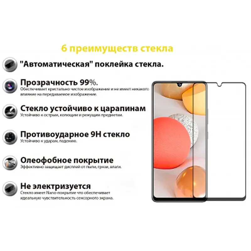 Скло захисне BeCover Samsung Galaxy M22 SM-M225 Black (706907) - фото 5