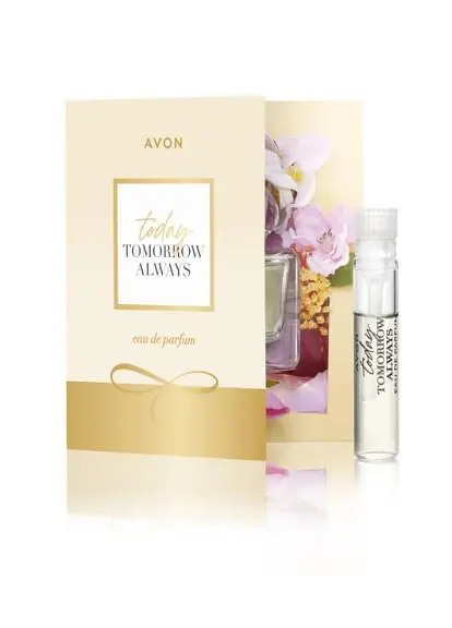 Листівка з пробним зразком парфумної води Avon TTA Today для Неї, 0,6 мл