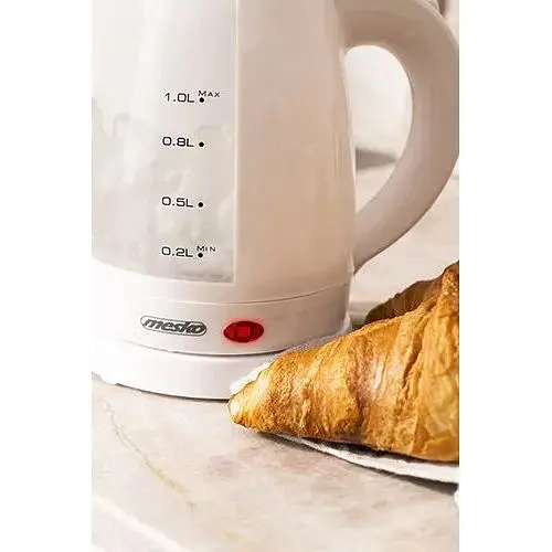 Электрический чайник Mesko MS 1276 нагреватель нержавеющая сталь 1 л - фото 6