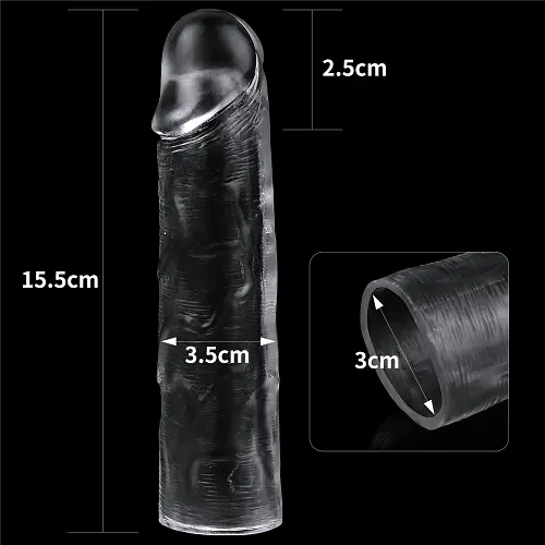 Прозора подовжуюча насадка на член Lovetoy Add 1 Flawless Clear Penis Sleeve Clear, +5 см - фото 5