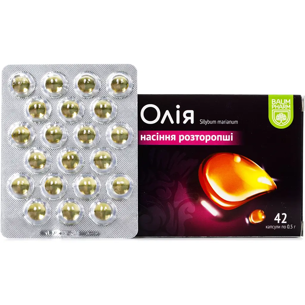 Олія насіння розторопші Baum Pharm 42 капсули - фото 2