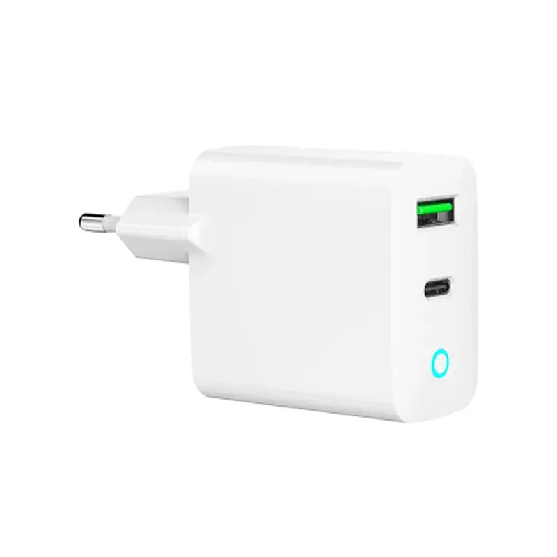 Зарядний пристрій Gembird 1xUSB-A + 1 Type-C (PD20Вт + QC3.0 18Вт) white (TA-UC-PDQC20L-W-01) - фото 5