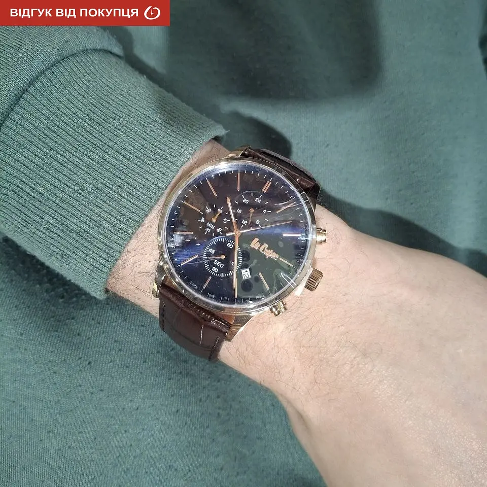 Годинник Lee Cooper Leather Gold - фото 11