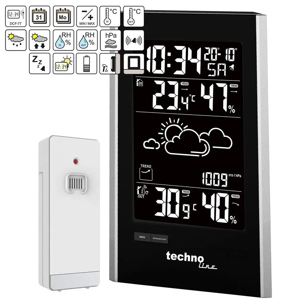 Метеостанція Technoline WS9060 Black/Silver (WS9060) - фото 9