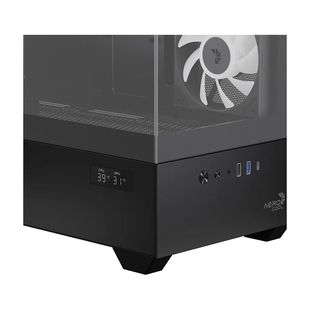 Корпус для ПК AeroCool P300D Digi-G-BK-v1 Black (ACCS-PN05033.11) - фото 7