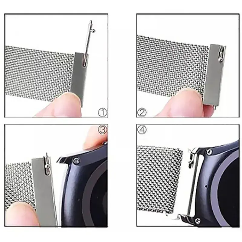 Ремінець до смарт-годинника BeCover Milanese Style для Samsung Galaxy (20mm)/Watch 5/ Watch 4.../Gear S2 Classic/Gear Sport Gray (707673) - фото 6