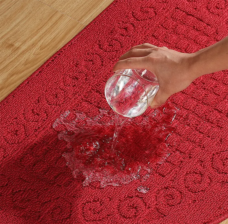 Коврик придверный полукруглый 14229 48х78 см бордовый - фото 2