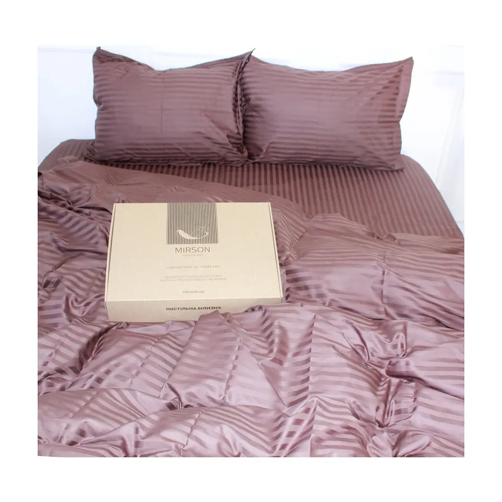 Постільна білизна MirSon Satin 30-0006DarkBrown 160х220 Сімейний (2200005249499) - фото 4