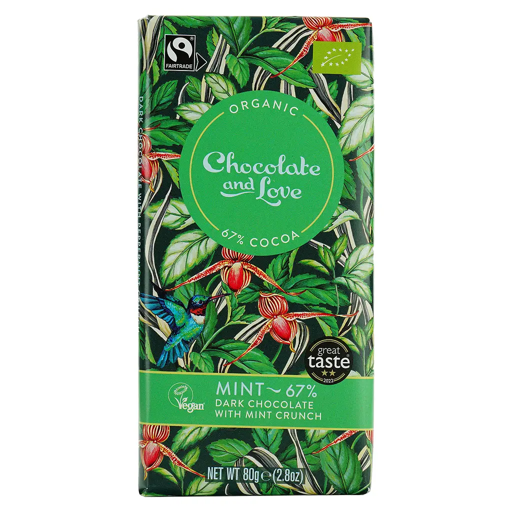 Шоколад Chocolate and Love черный с хрустящей мятой 80 г - фото 2