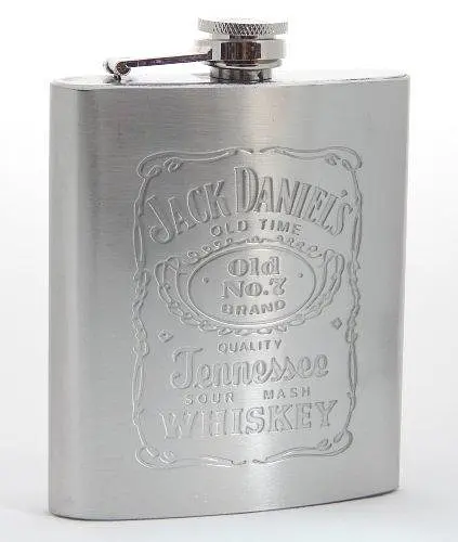 Металева фляга для алкоголю Jack Daniel's Джек Деніелс 0.2 л подарункова фляжка для віскі або коньяку - фото 5