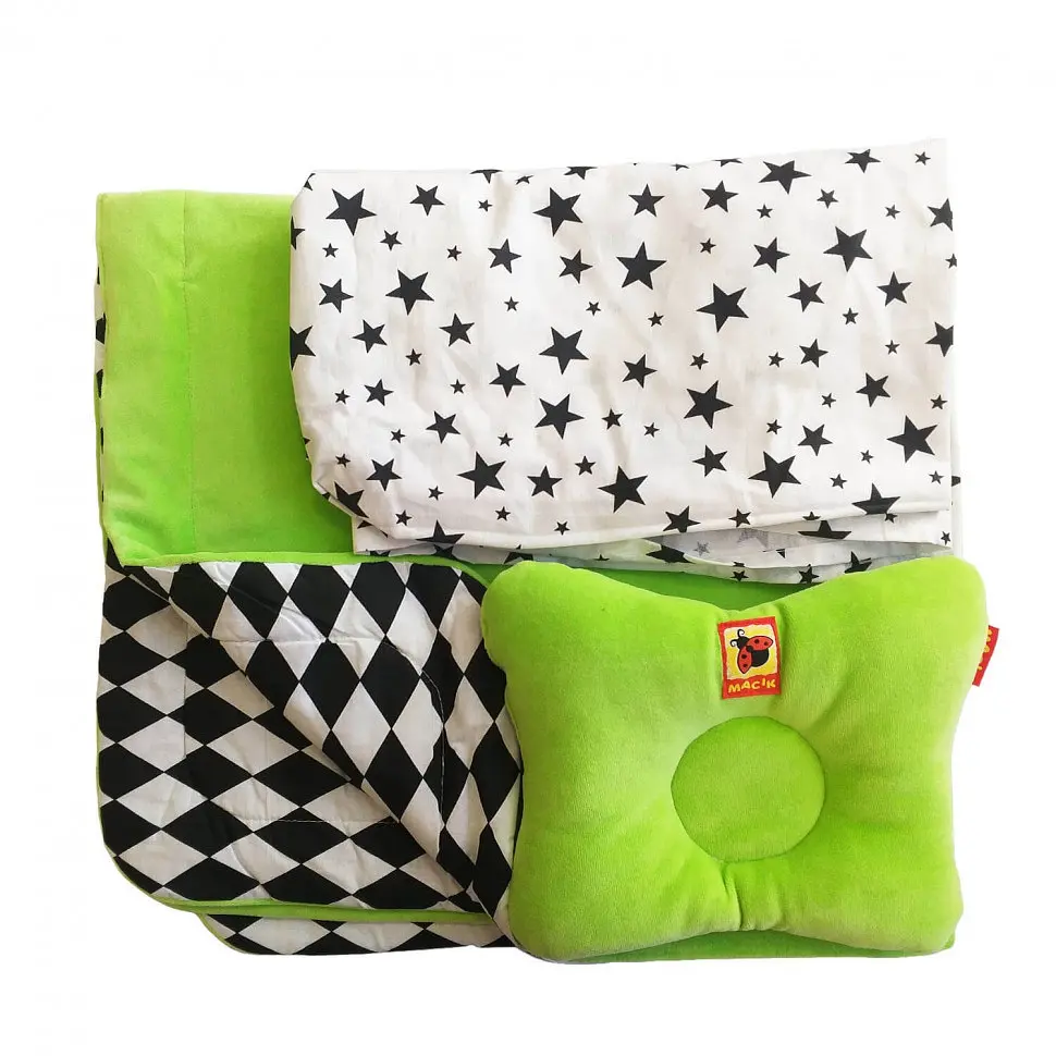 Дитячий постільний комплект Bed Set Newborn МС 110512-08 подушка + ковдру + простирадло - фото 2