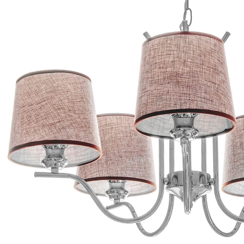 Люстра подвесная Brille прованс с абажуром E27 60W CH (BKL-657S/5) - фото 5