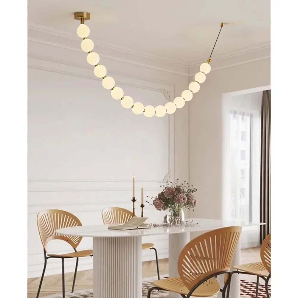 Люстра из серии Perla на 16 шариков Ø 15 см 280 см 3 световых режима | Line F | Ст. MBJ11-2487 - фото 4