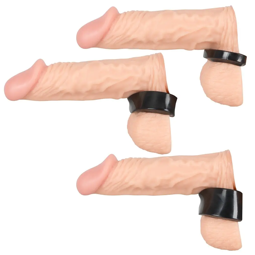 Набір ерекційних кілець Rebel Ball Stretching Kit, 3 шт (чорний) - фото 7