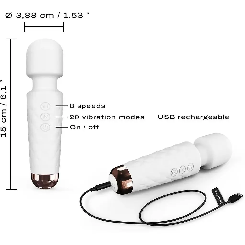 Минивибромассажер Dorcel Wand Mini Wanderful White - фото 2