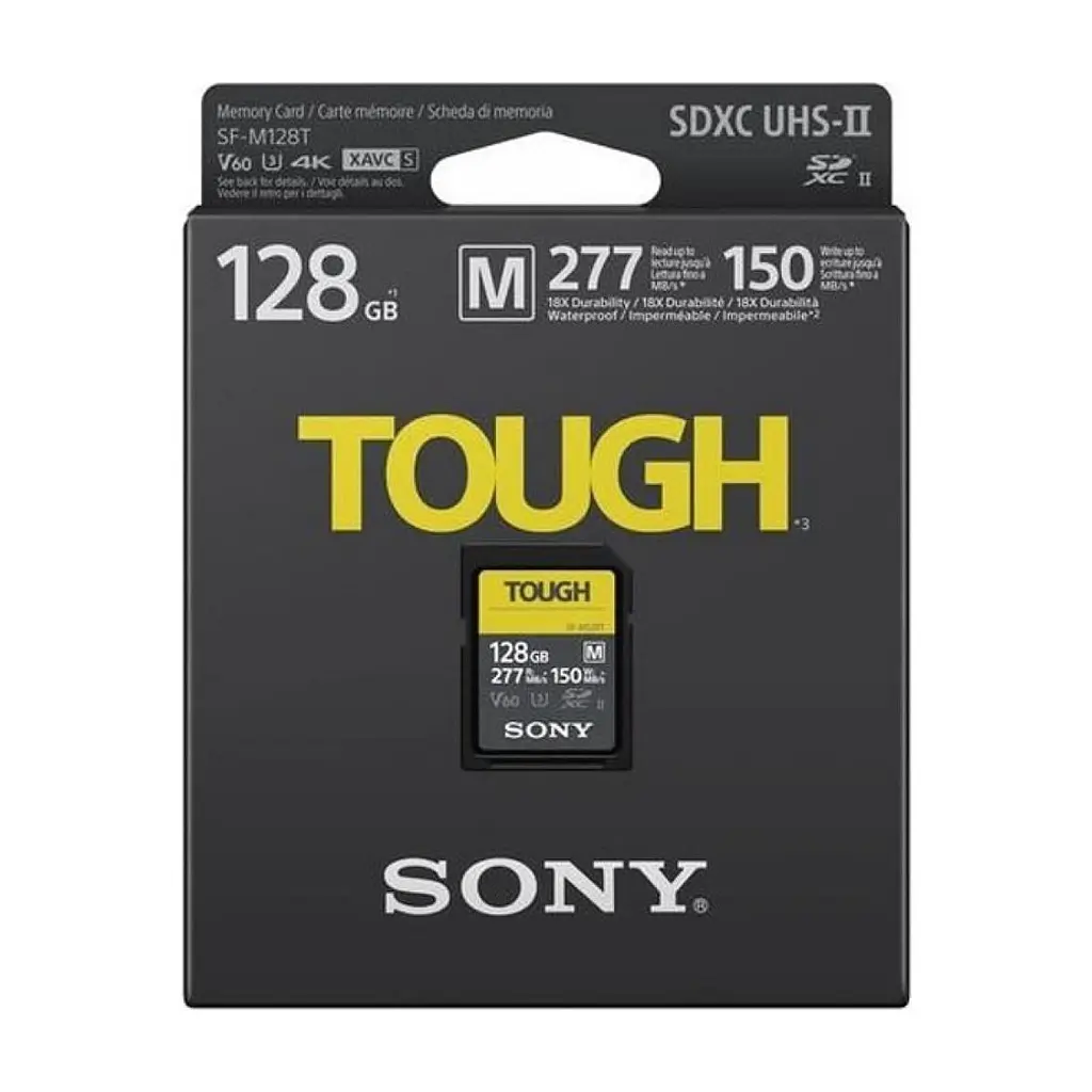 Карта памяти Sony 128GB SDXC class10 UHS-II U3 ​​V60 Tough (SFM128T.SYM) - фото 2