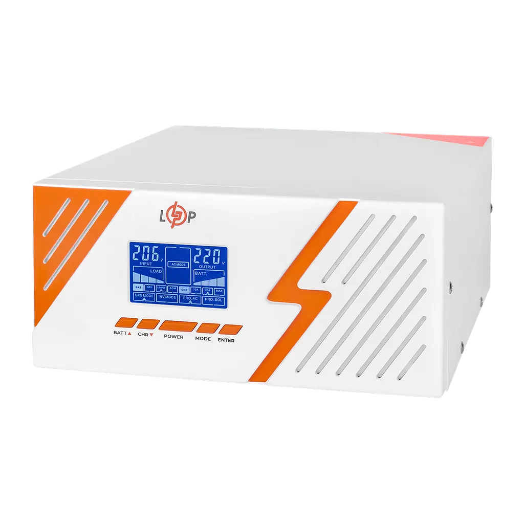 ДБЖ з правильною синусоїдою 12V LPM-PSW-1500VA (1050Вт) White - фото 3