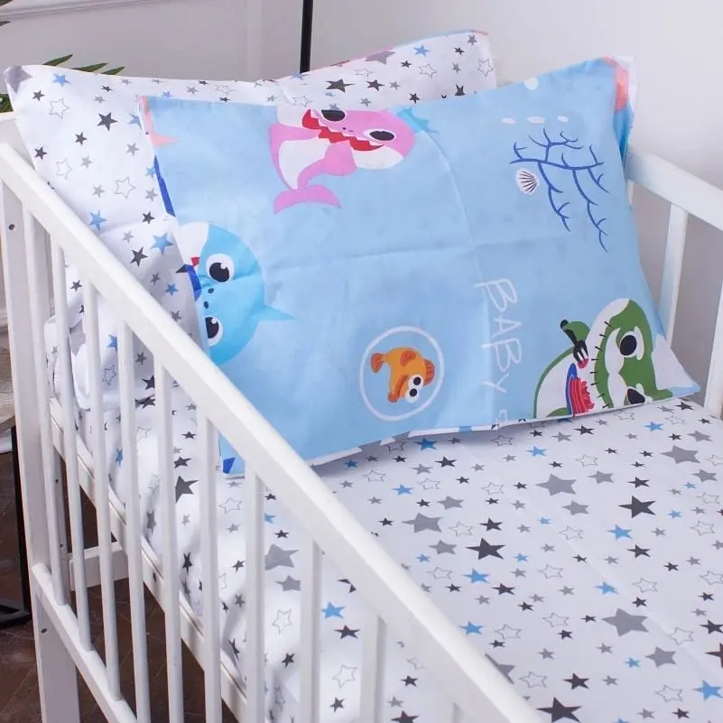 Наволочка MirSon Kids Time 17-0521 Sharks blue Бязь різнокольорова - фото 2