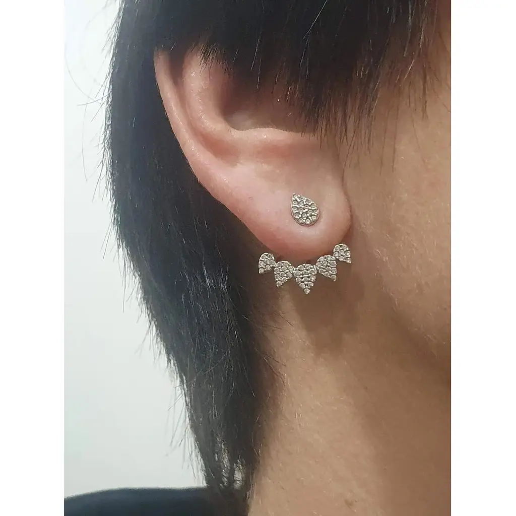 Серебряные серьги Qvaliz с фианитами. 90201125 - фото 2