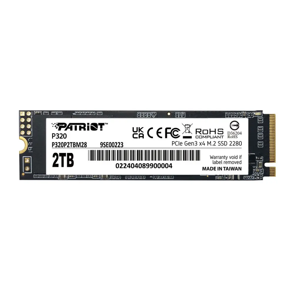 SSD диск M.2 Patriot P320 2TB NVMe 2280 Gen3.0 x4 3D TLC P320P2TBM28 - фото 2
