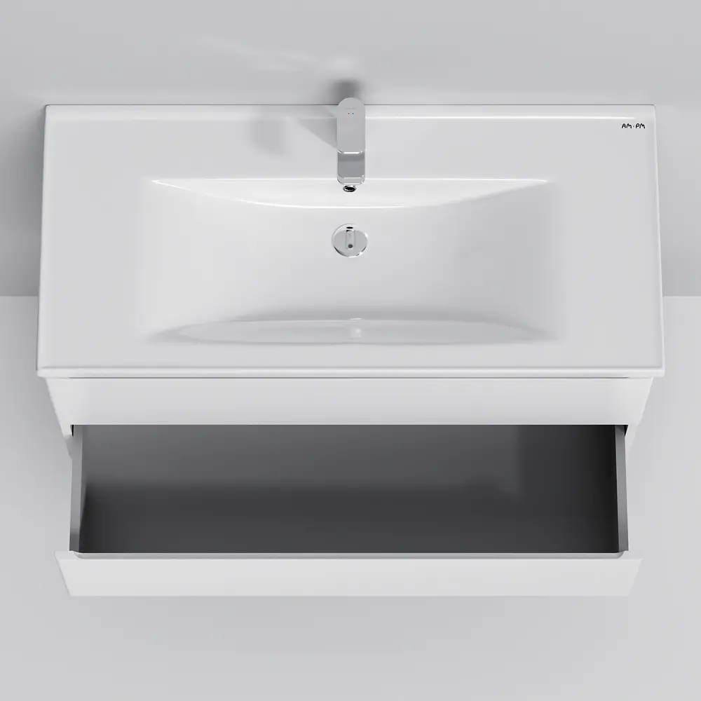 Тумба з умивальником Am.Pm X-Joy підвісна 100 см 2 ящики білий M85-FHX1002-WC1002WG38, Білий - фото 6