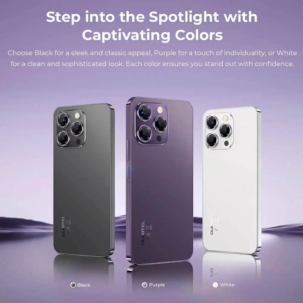 Смартфон Oukitel P1 6.7" HD /8GB/256GB/ G99 /5150mAh/ 50+32Мп / Purple - фото 3