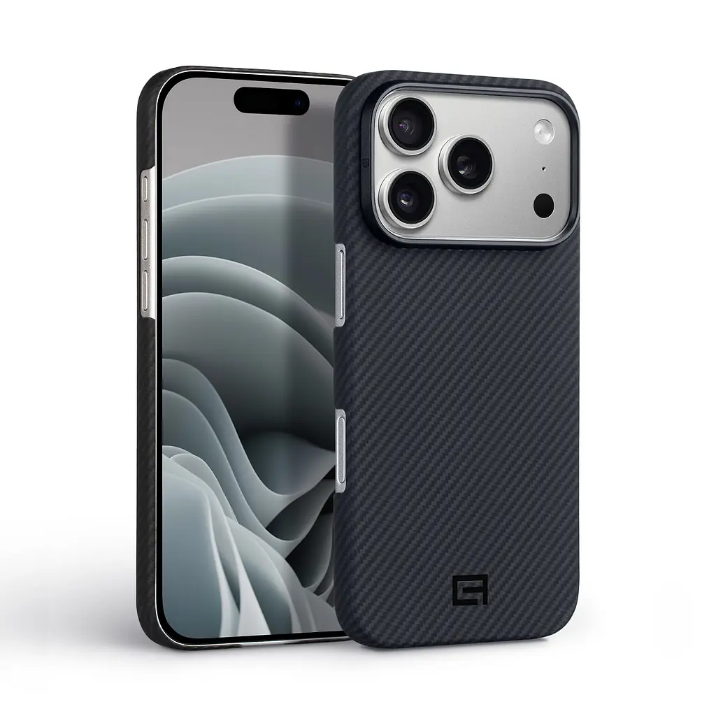 Чехол ArmorStandart BlackIcon Aramid Twill MagCase для Apple iPhone 17 Pro Black (ARM90149) - фото 2