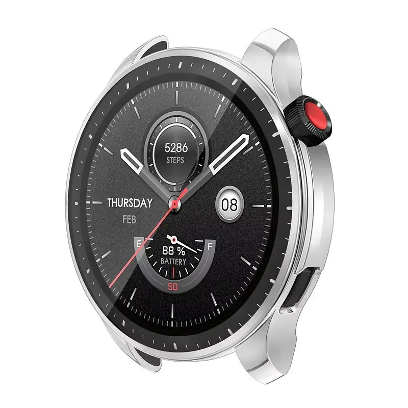 Защитный чехол Tamister для смарт-часов Amazfit Balance с пленкой серебристый - фото 3